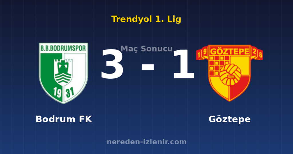 Bodrum FK 3-1 Göztepe