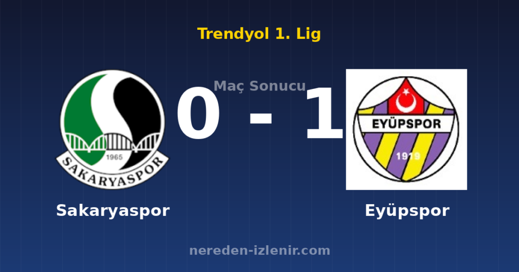 Sakaryaspor 0-1 Eyüpspor