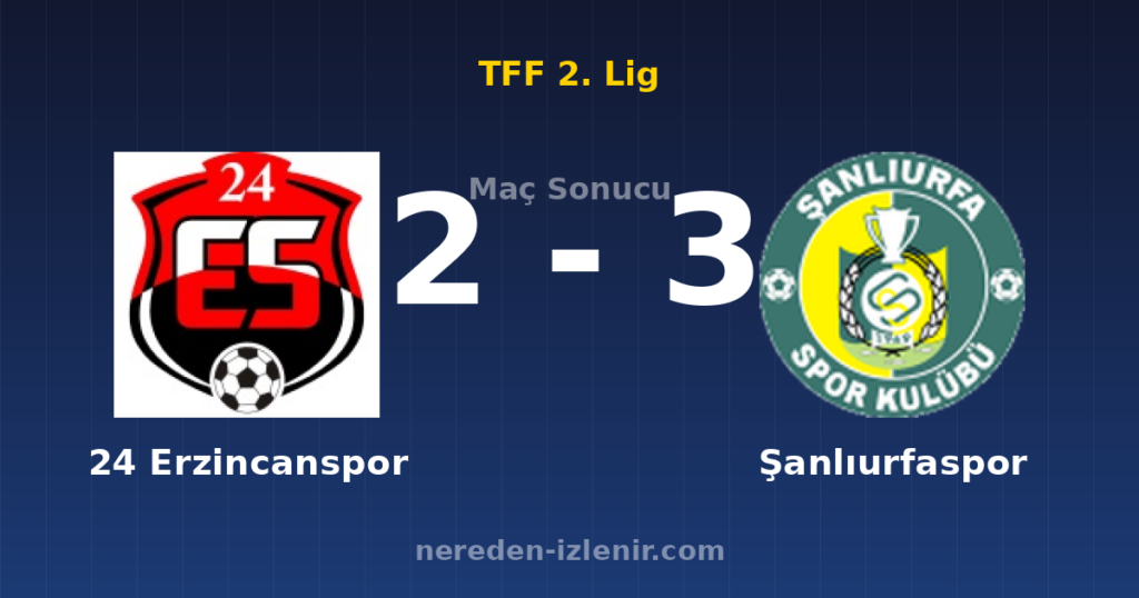 24 Erzincanspor 2-3 Şanlıurfaspor