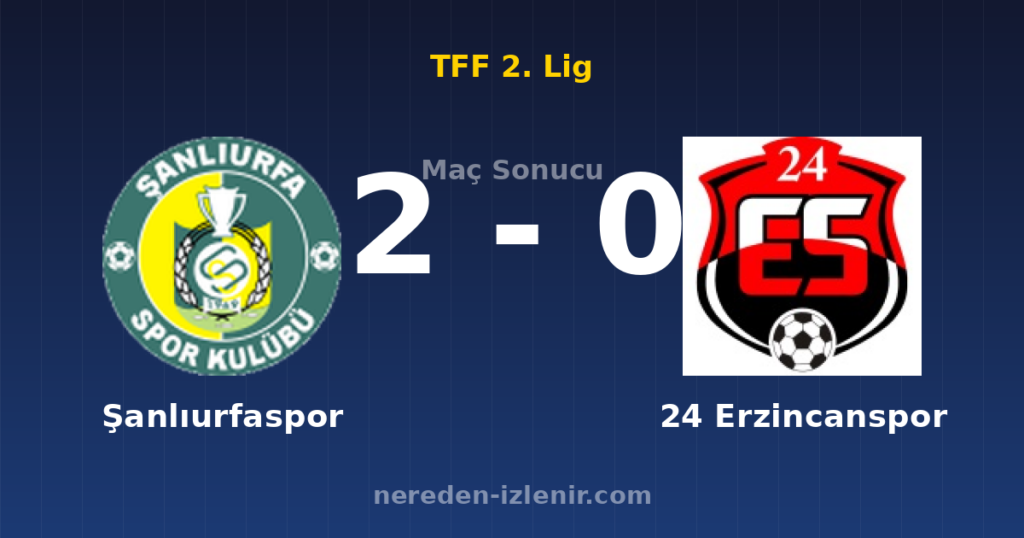 Şanlıurfaspor 2-0 24 Erzincanspor