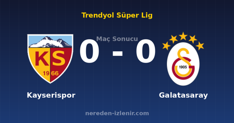 Kayserispor 0-0 Galatasaray