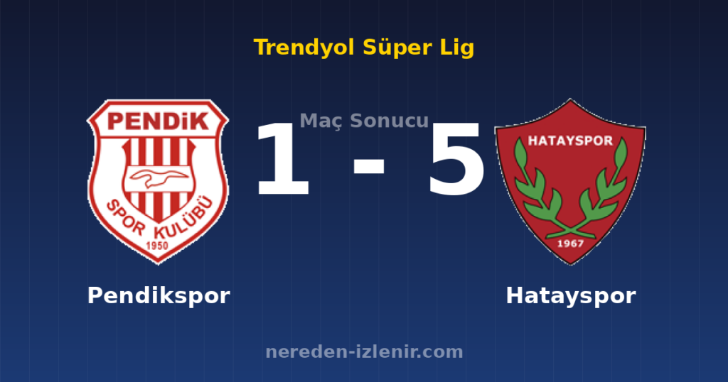 Pendikspor 1-5 Hatayspor