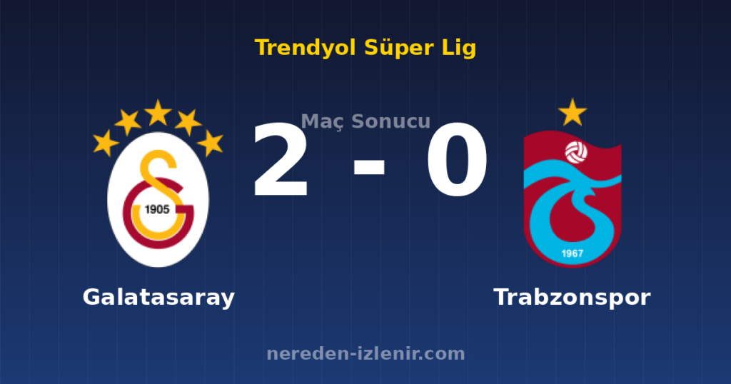 Galatasaray 2-0 Trabzonspor