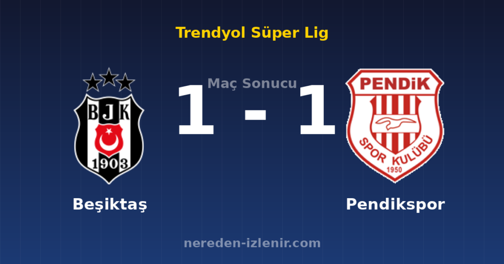 Beşiktaş 1-1 Pendikspor