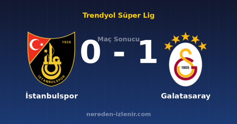 İstanbulspor 0-1 Galatasaray