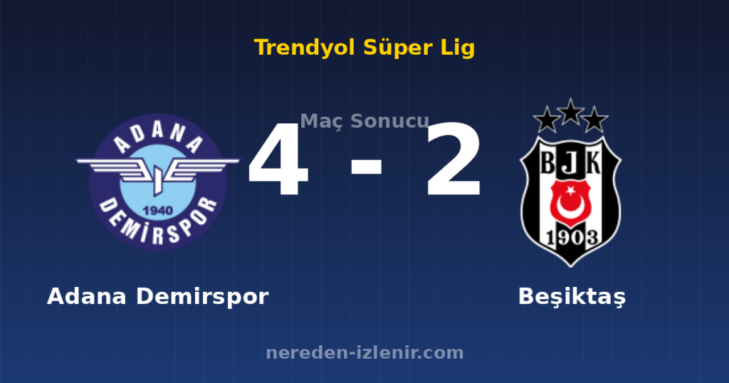 Adana Demirspor 4-2 Beşiktaş