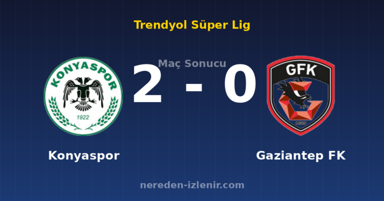 Konyaspor 2-0 Gaziantep FK