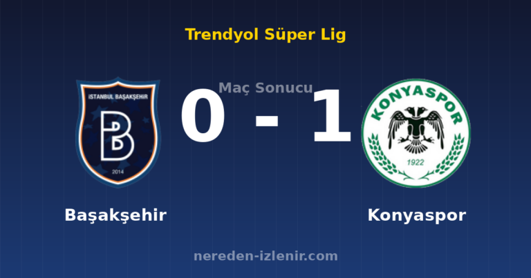 Başakşehir 0-1 Konyaspor