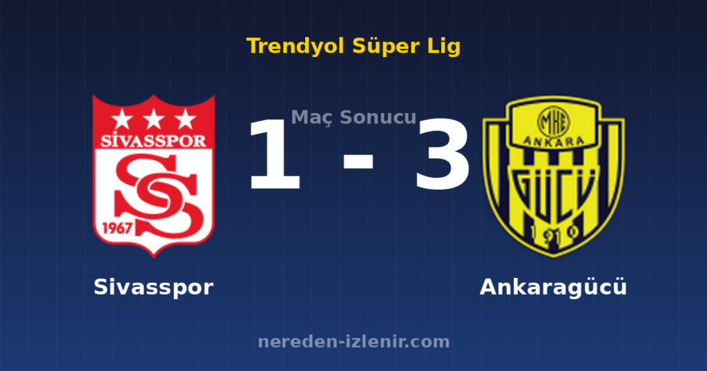 Sivasspor 1-3 Ankaragücü