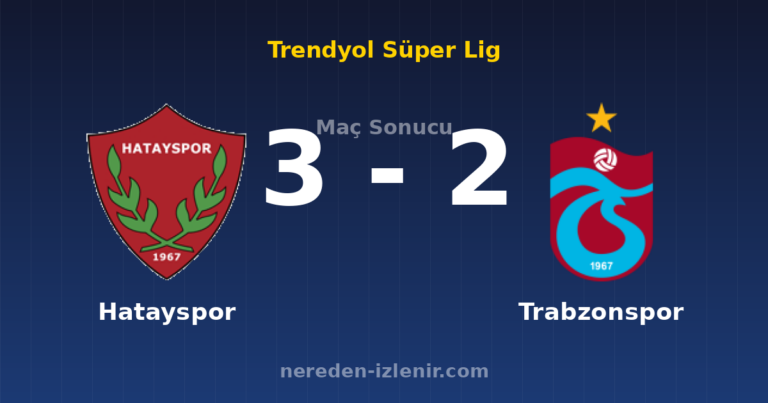Hatayspor 3-2 Trabzonspor