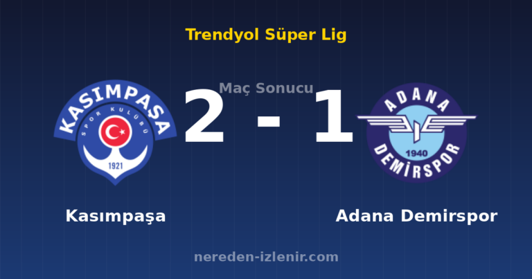 Kasımpaşa 2-1 Adana Demirspor