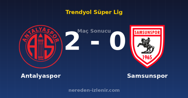 Antalyaspor 2-0 Samsunspor