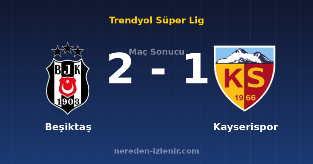 Beşiktaş 2-1 Kayserispor