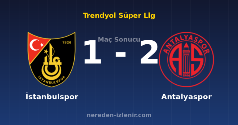 İstanbulspor 1-2 Antalyaspor