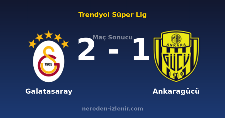 Galatasaray 2-1 Ankaragücü