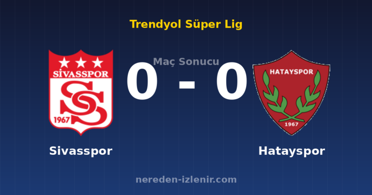 Sivasspor 0-0 Hatayspor