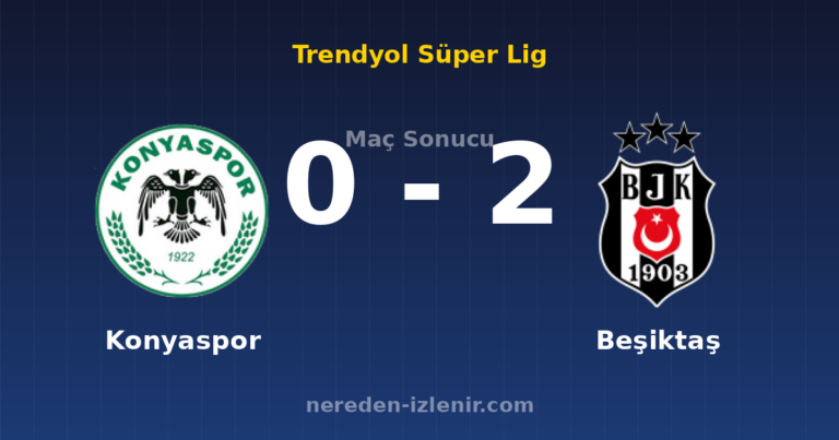 Konyaspor 0-2 Beşiktaş
