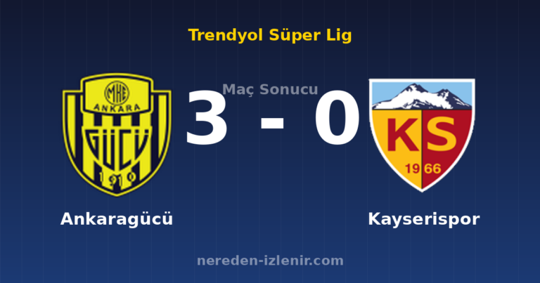 Ankaragücü 3-0 Kayserispor