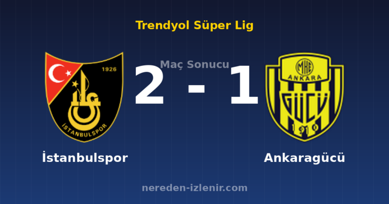 İstanbulspor 2-1 Ankaragücü