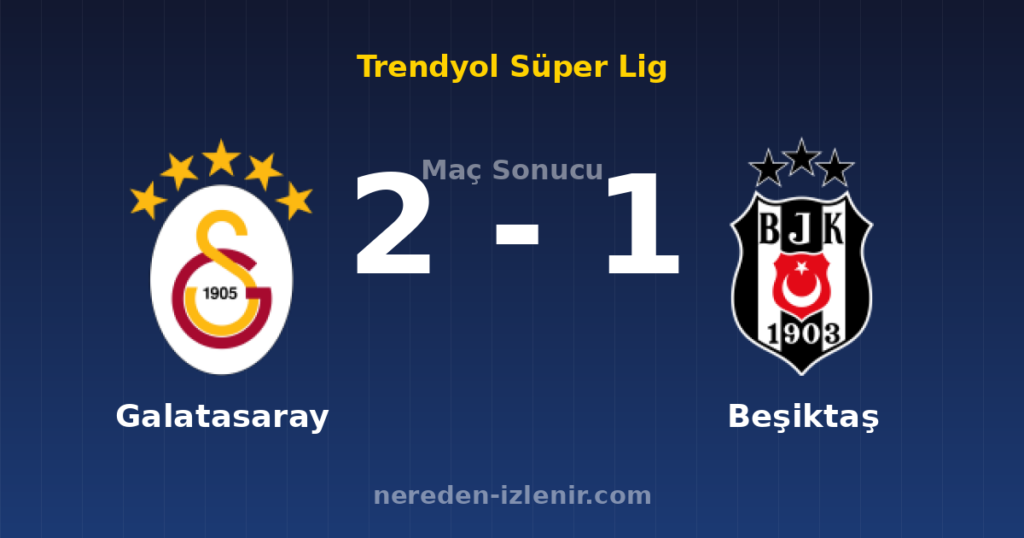Galatasaray 2-1 Beşiktaş