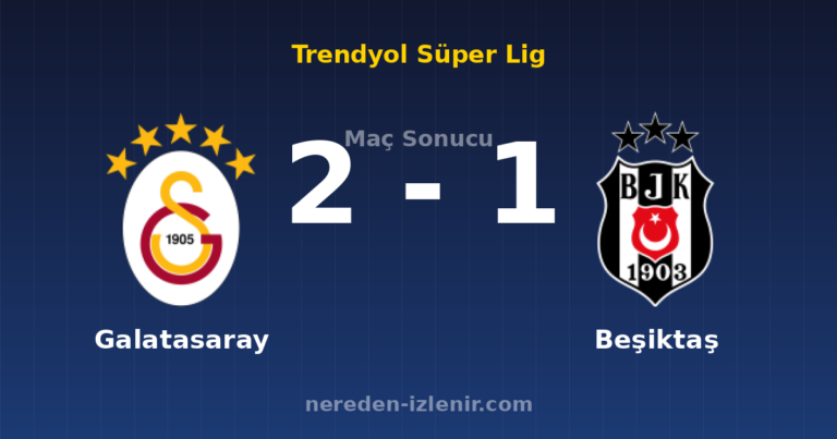 Galatasaray 2-1 Beşiktaş