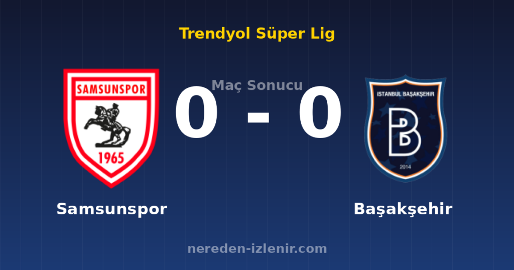 Samsunspor 0-0 Başakşehir
