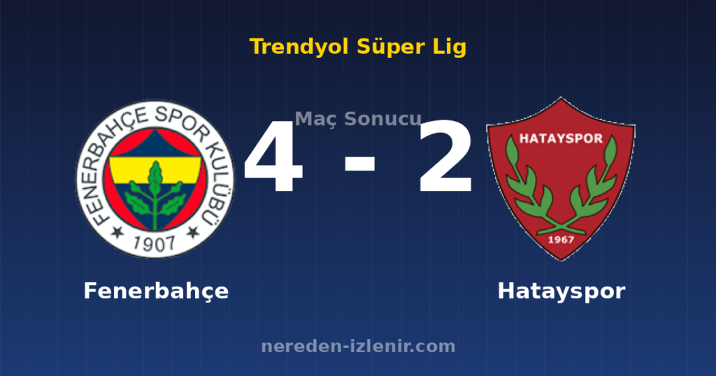 Fenerbahçe 4-2 Hatayspor