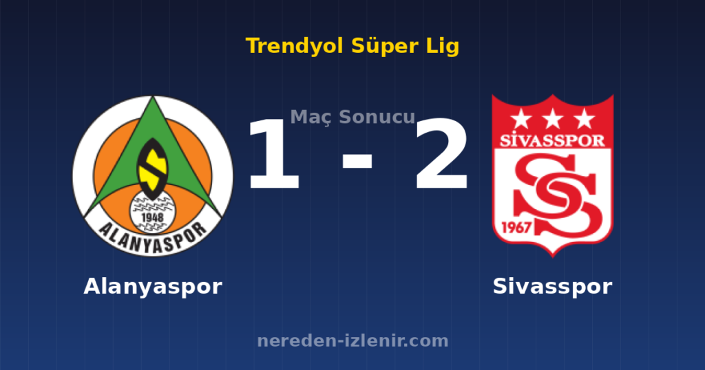 Alanyaspor 1-2 Sivasspor
