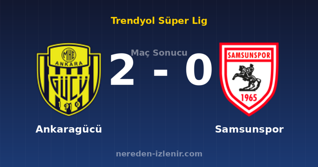 Ankaragücü 2-0 Samsunspor