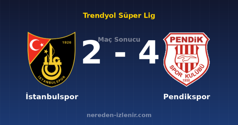 İstanbulspor 2-4 Pendikspor