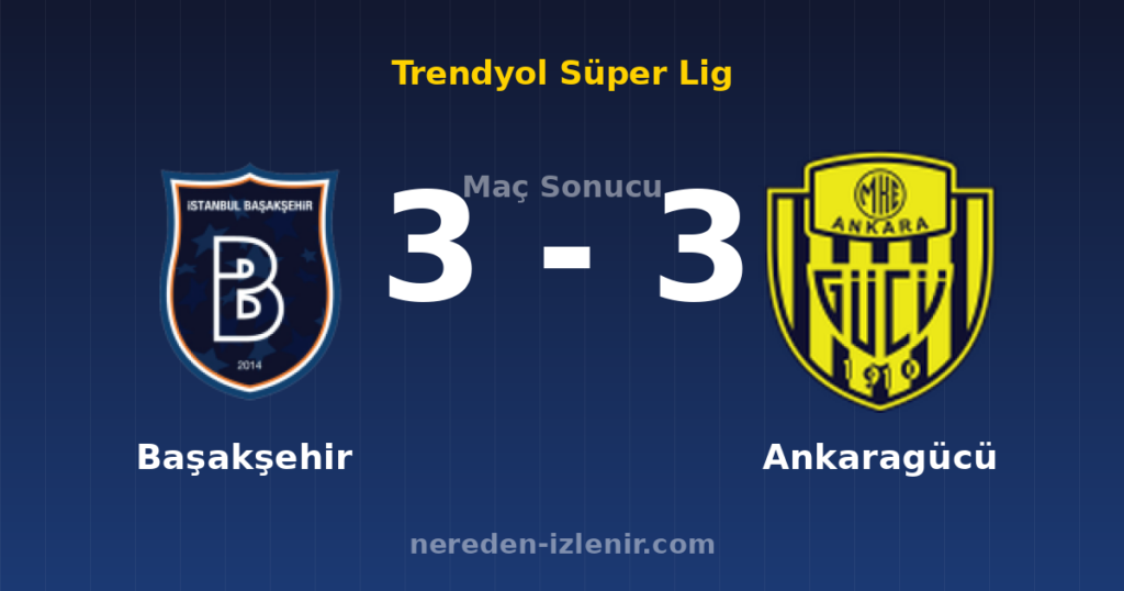 Başakşehir 3-3 Ankaragücü