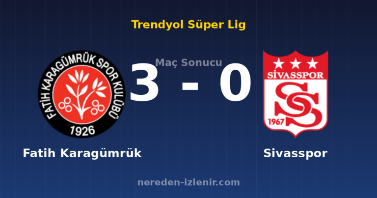 Fatih Karagümrük 3-0 Sivasspor