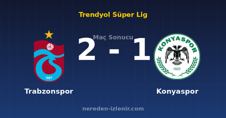 Trabzonspor 2-1 Konyaspor