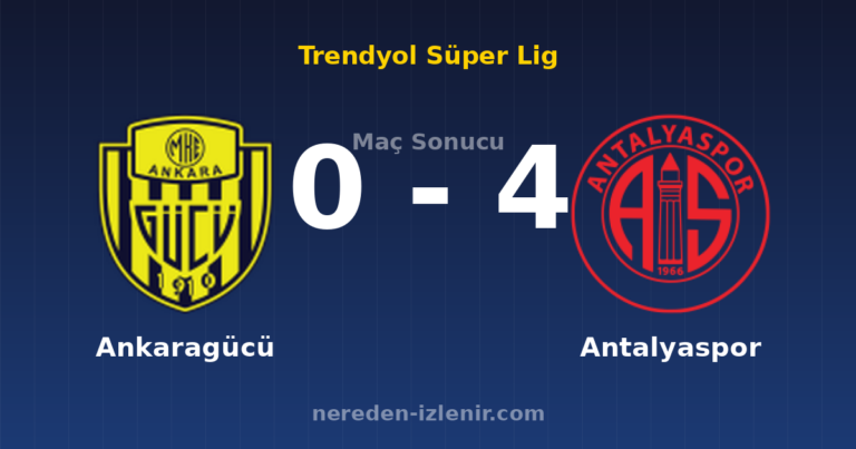 Ankaragücü 0-4 Antalyaspor
