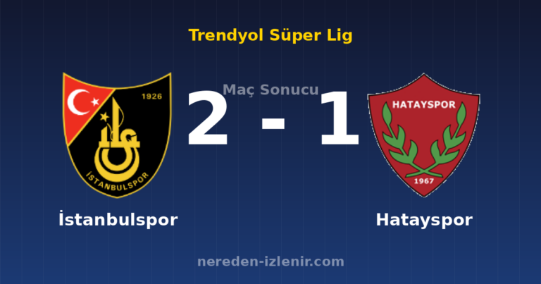 İstanbulspor 2-1 Hatayspor