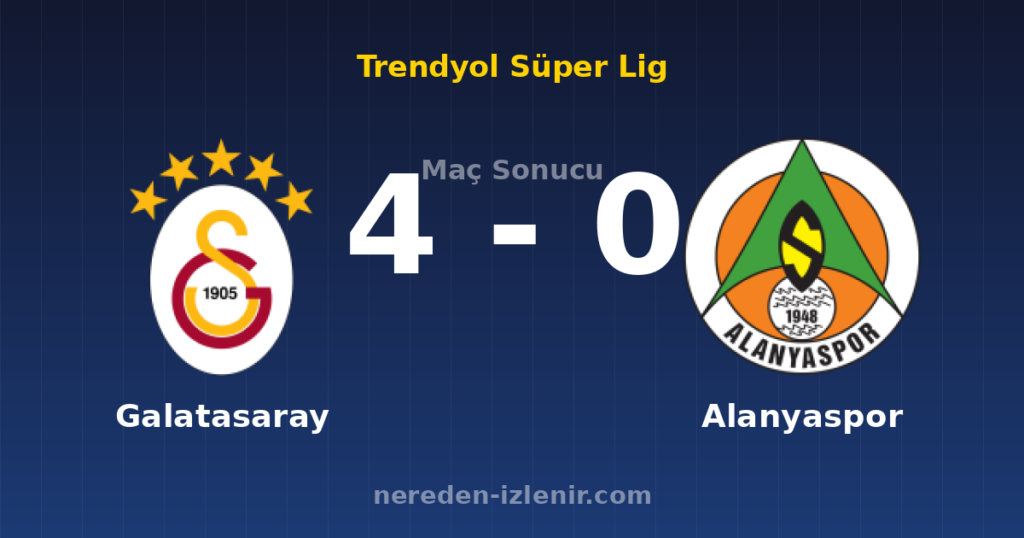 Galatasaray 4-0 Alanyaspor
