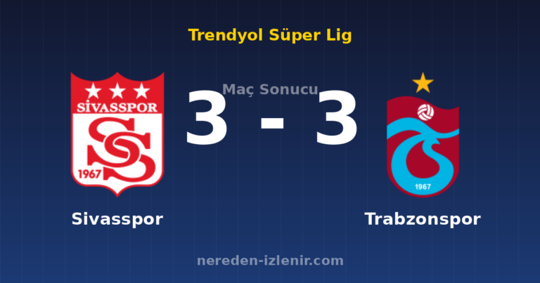 Sivasspor 3-3 Trabzonspor