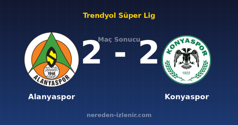 Alanyaspor 2-2 Konyaspor