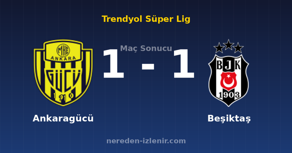 Ankaragücü 1-1 Beşiktaş