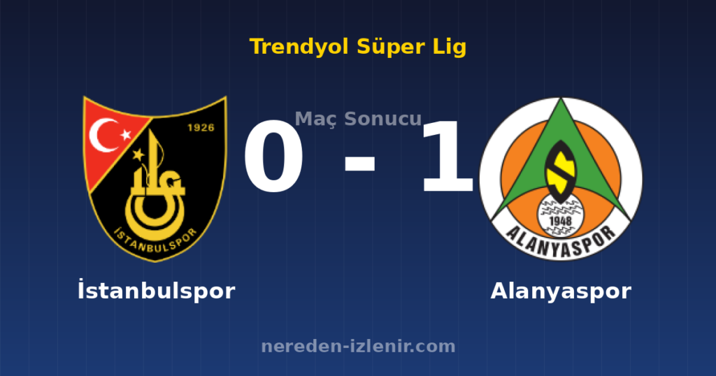 İstanbulspor 0-1 Alanyaspor