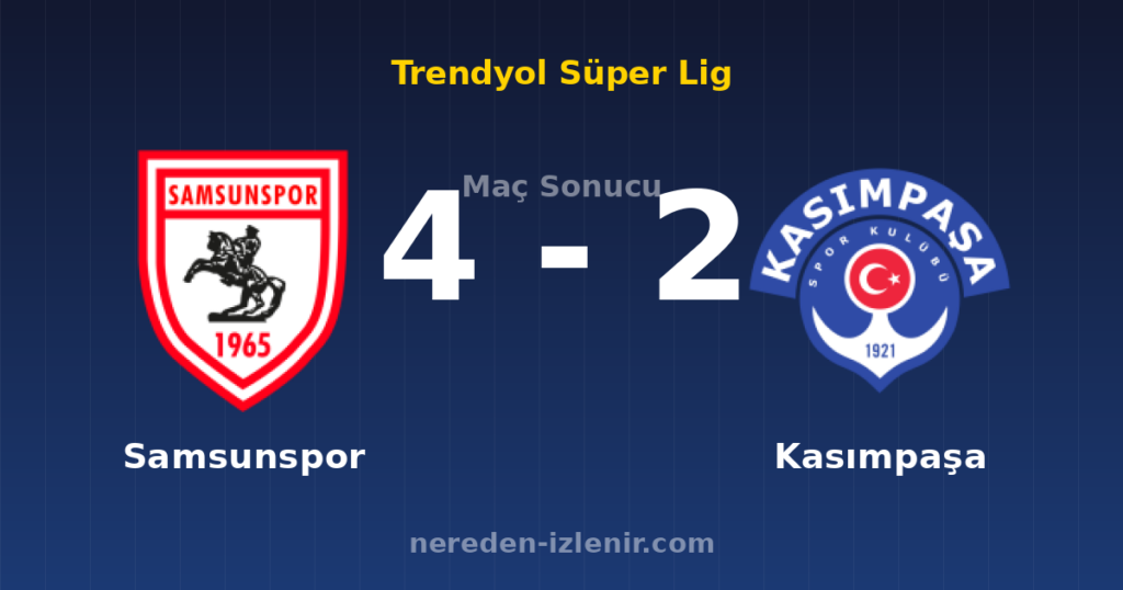 Samsunspor 4-2 Kasımpaşa