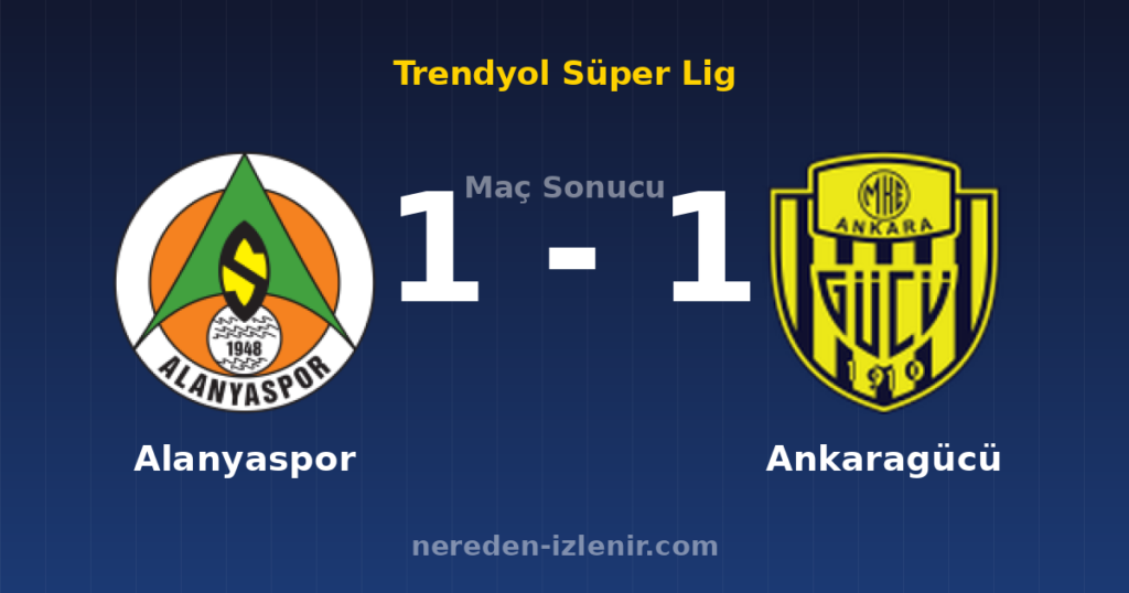 Alanyaspor 1-1 Ankaragücü