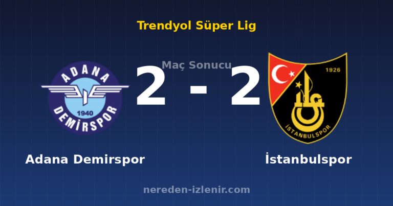 Adana Demirspor 2-2 İstanbulspor