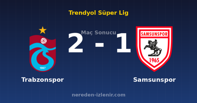 Trabzonspor 2-1 Samsunspor