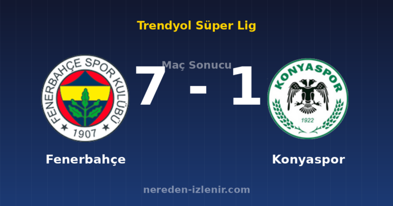 Fenerbahçe 7-1 Konyaspor