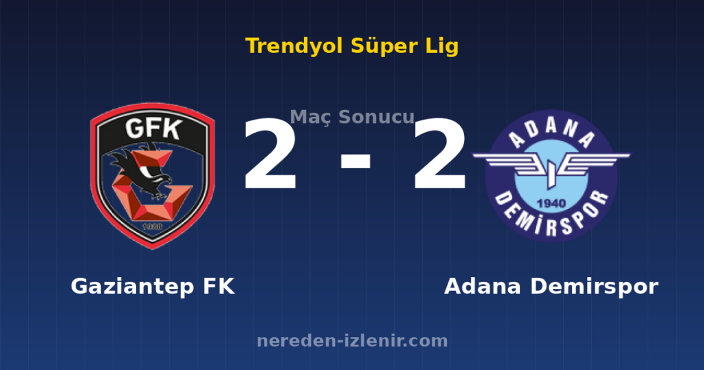 Gaziantep FK 2-2 Adana Demirspor