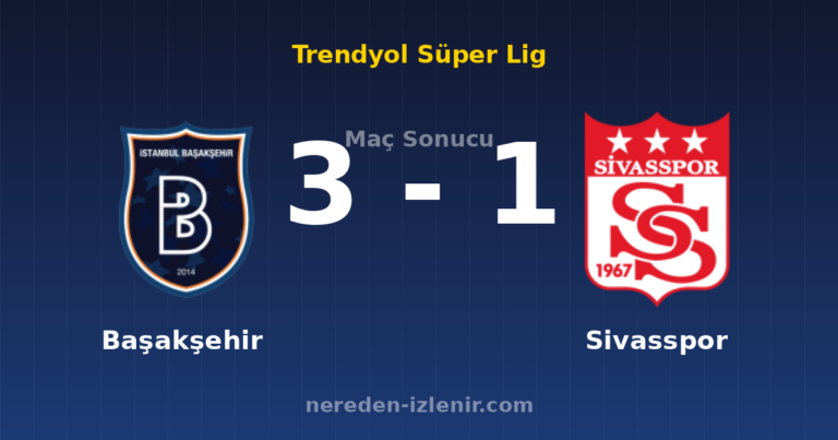 Başakşehir 3-1 Sivasspor