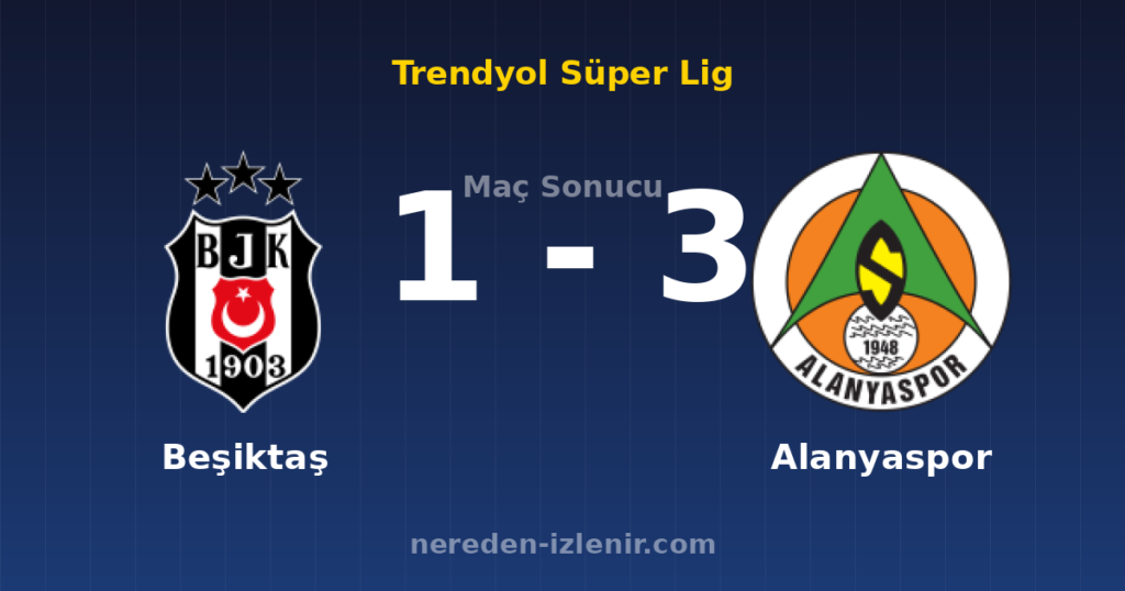 Beşiktaş 1-3 Alanyaspor