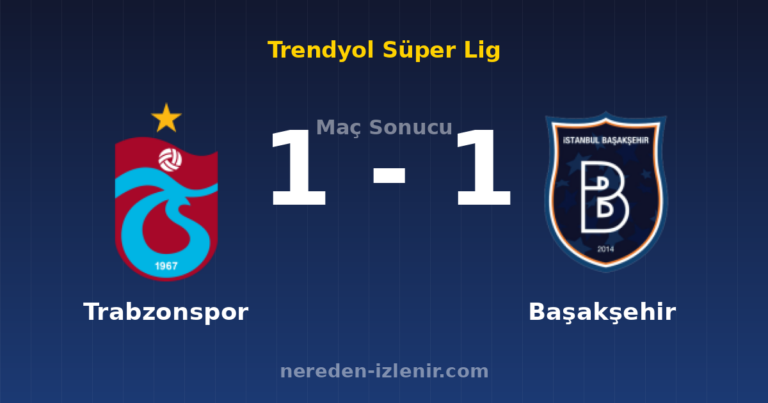 Trabzonspor 1-1 Başakşehir