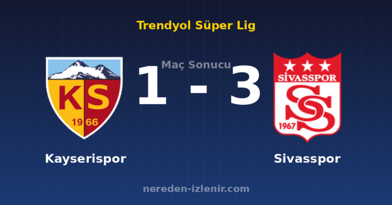 Kayserispor 1-3 Sivasspor